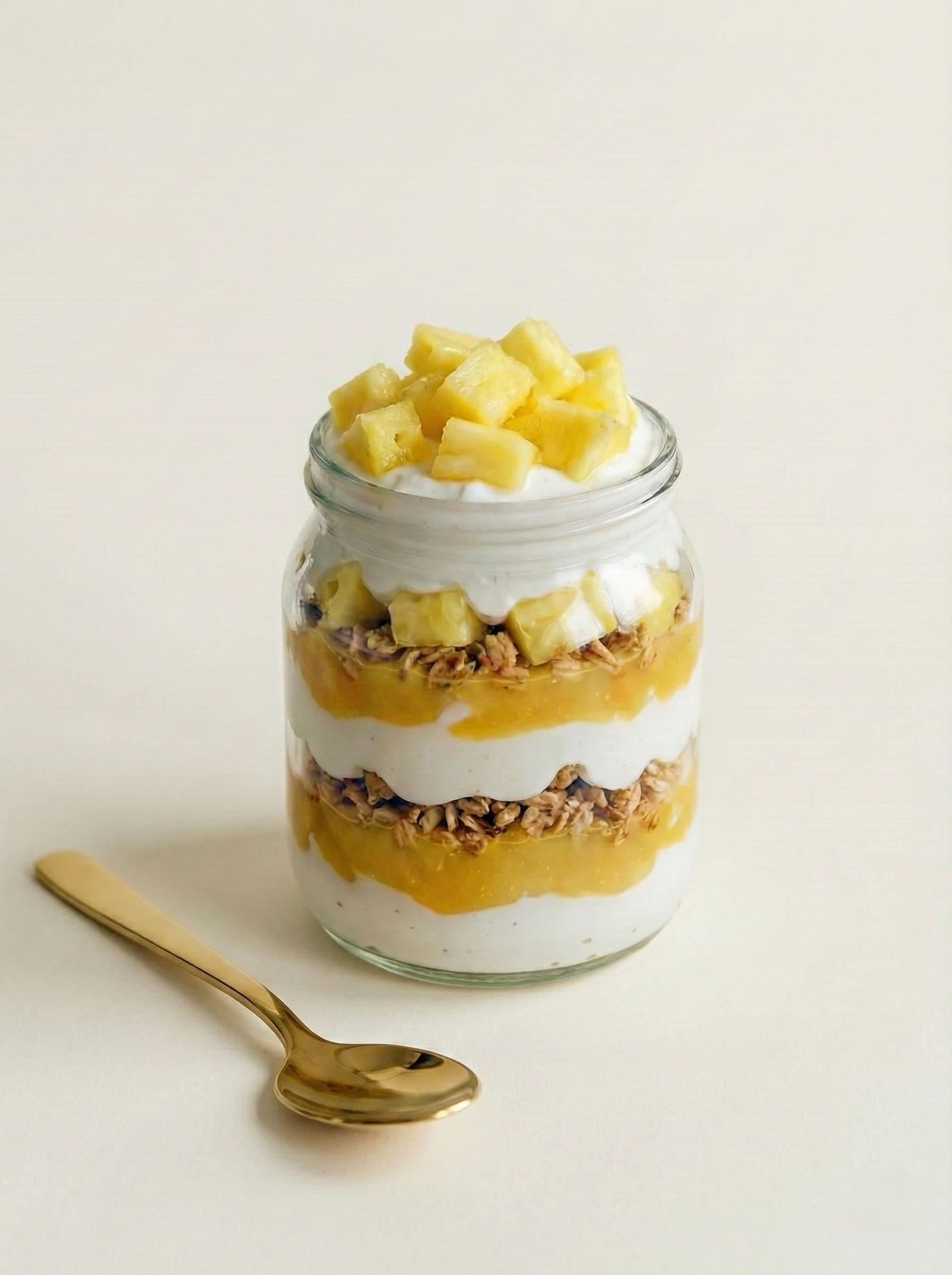 Pineapple Coconut Cashew Creme Dessert Jar