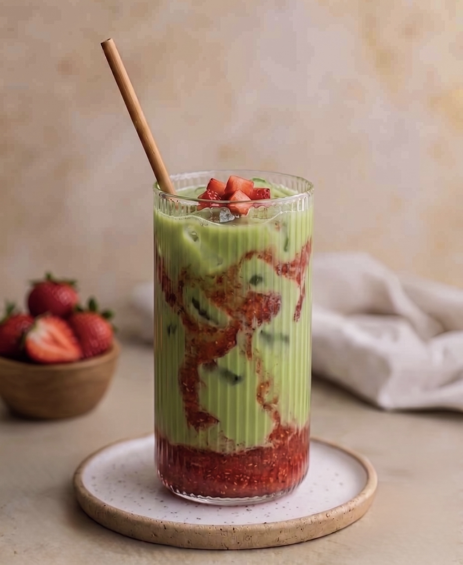 Stawberry Vanilla Sky Matcha